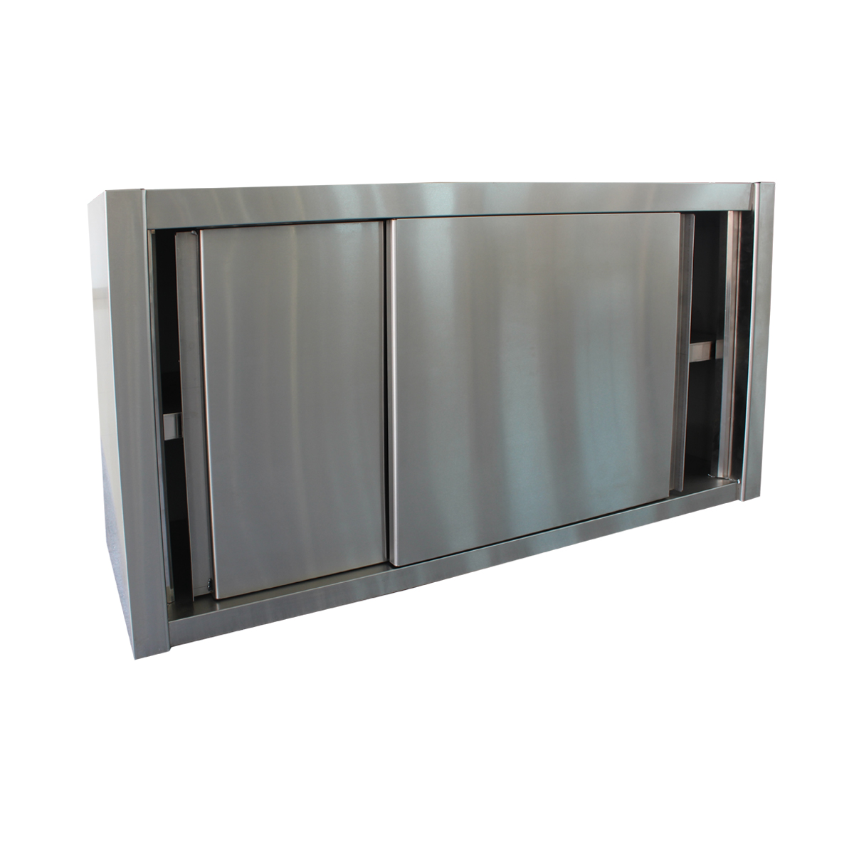 vidaXL Kitchen Wall Cabinet with Sliding Doors Storage Cupboard Kitchen Equipment Wall-Mounted Cabinet Kitchenware Stainless Steel 120cm 