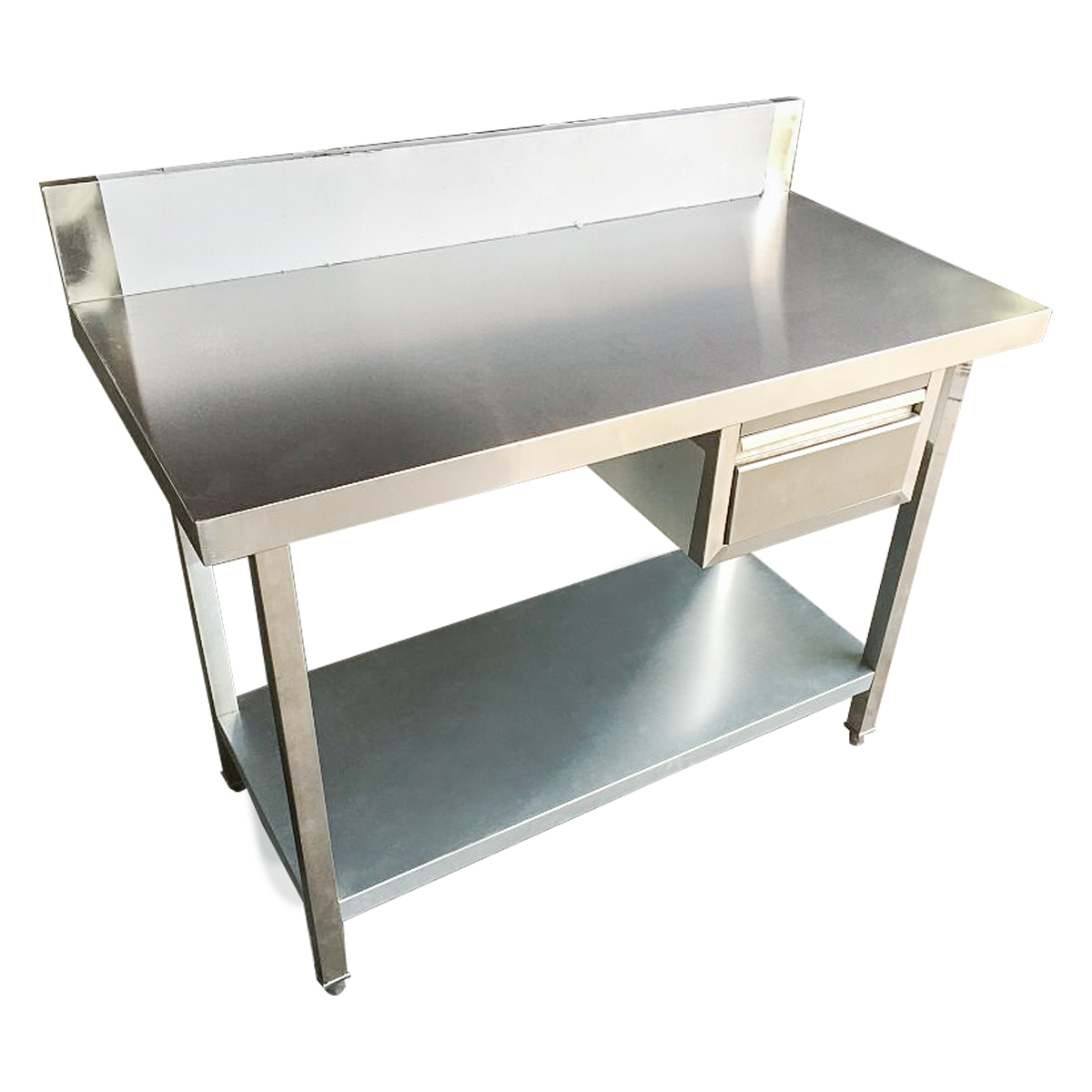 Stainless Steel Work Table With Drawer, Stainless Steel Work Table With Shelves And Drawers